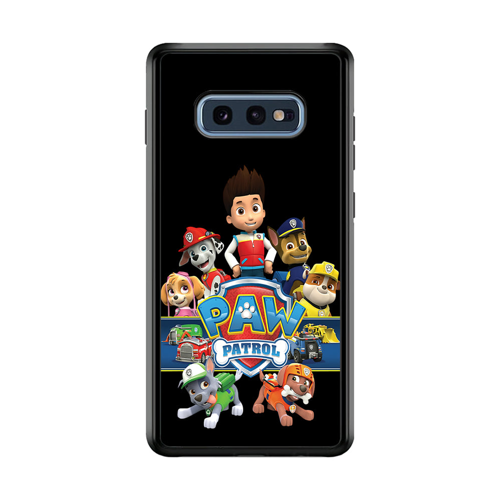 Paw Patrol Black Samsung Galaxy S10E Case-Phone Case-Rubber Black (2D Case)-Altracase
