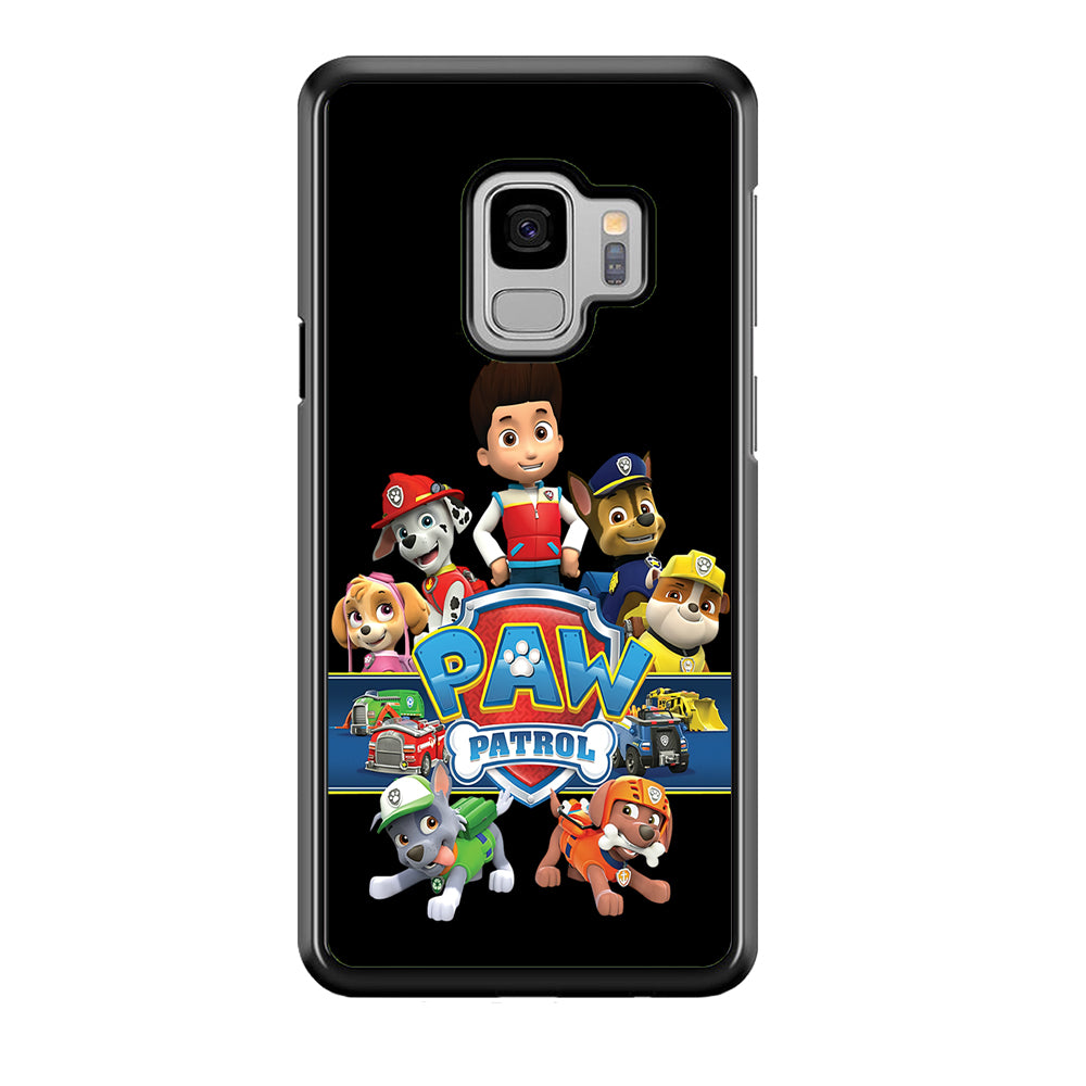 Paw Patrol Black Samsung Galaxy S9 Case-Phone Case-Rubber Black (2D Case)-Altracase
