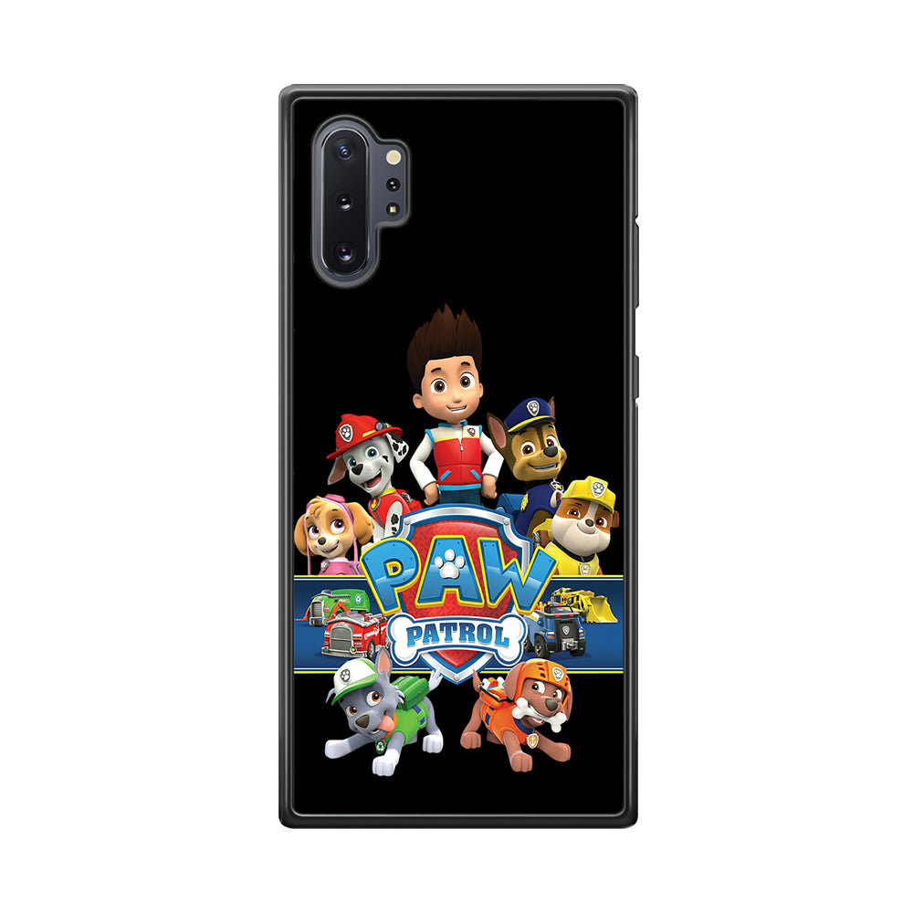Paw Patrol Black Samsung Galaxy Note 10 Plus Case-Phone Case-Tempered Glass Case-Altracase