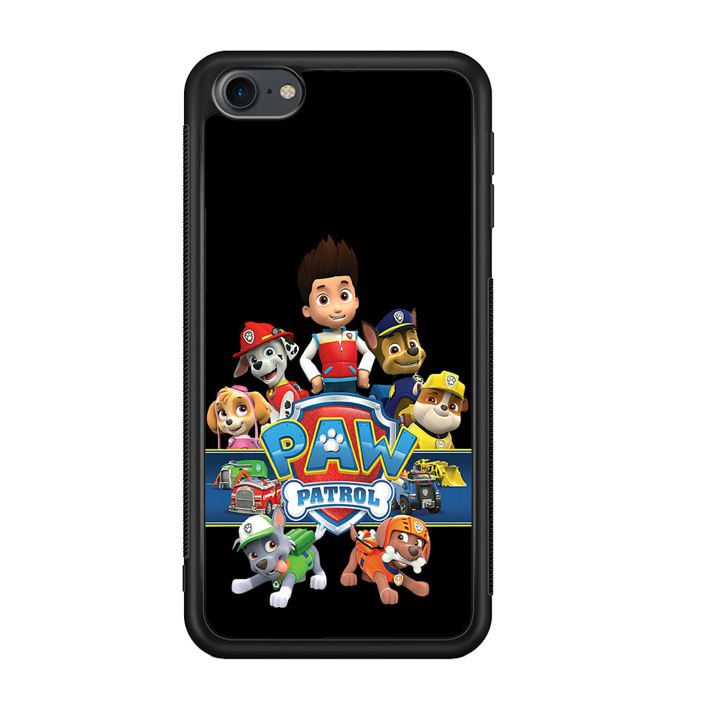 Paw Patrol Black iPod Touch 6 Case-Phone Case-Rubber White (2D Case)-Altracase