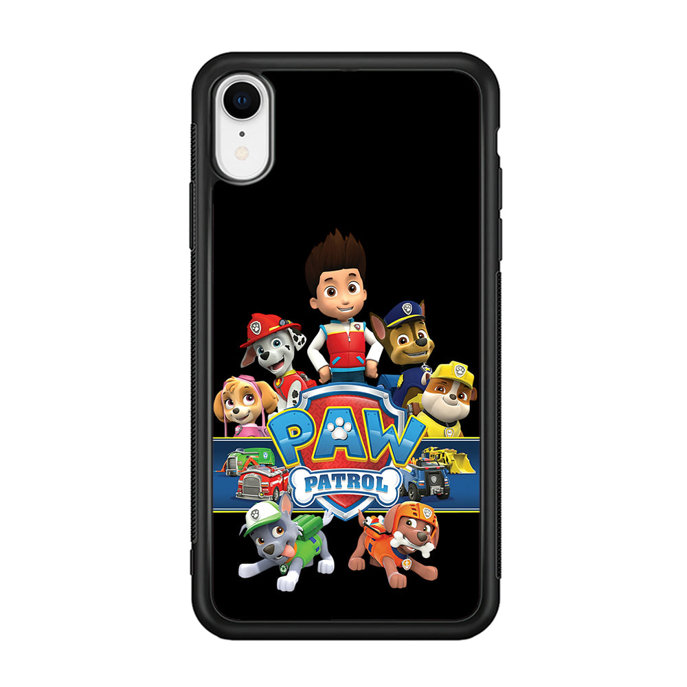 Paw Patrol Black iPhone XR Case-Phone Case-Rubber Black (2D Case)-Altracase