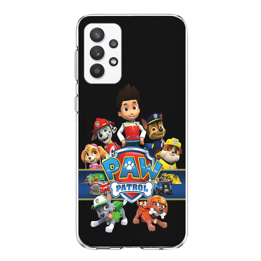 Paw Patrol Black Samsung Galaxy A32 Case-Phone Case-Clear Soft Case-Altracase