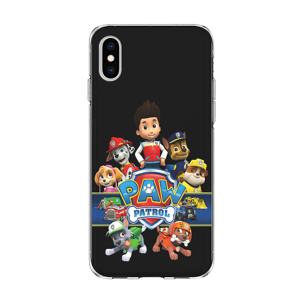 Paw Patrol Black iPhone Xs Case-Phone Case-Clear Soft Case-Altracase