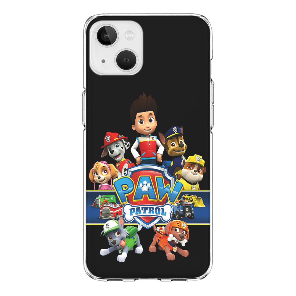 Paw Patrol Black iPhone 13 Mini Case-Phone Case-Clear Soft Case-Altracase