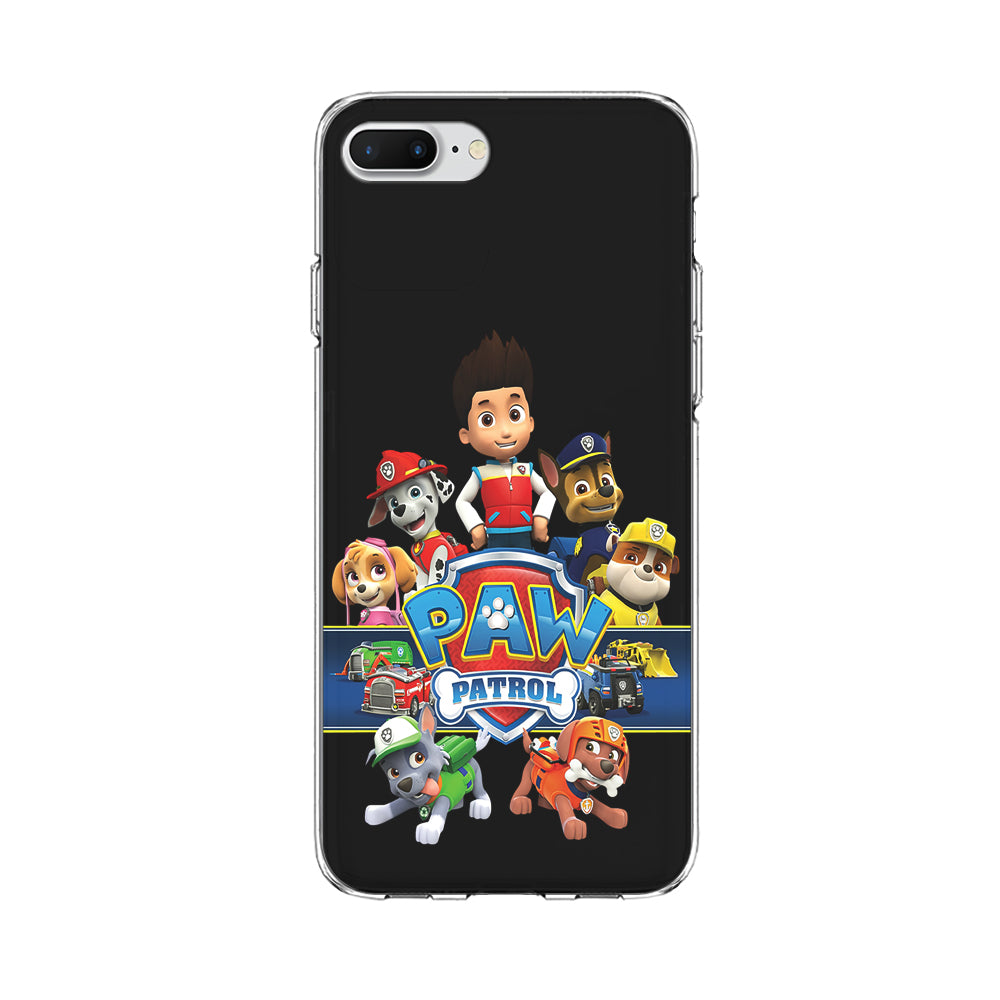 Paw Patrol Black iPhone 8 Plus Case-Phone Case-Clear Soft Case-Altracase