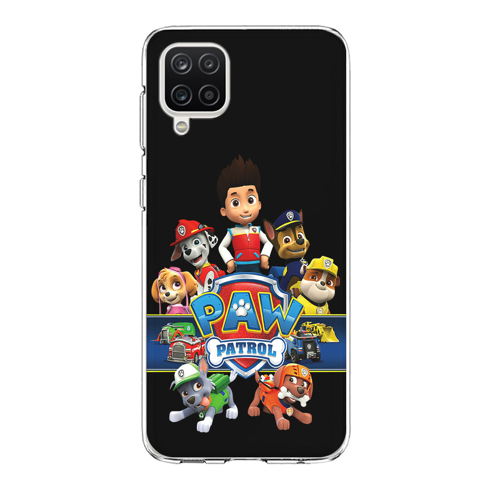 Paw Patrol Black Samsung Galaxy A12 Case-Phone Case-Clear Soft Case-Altracase