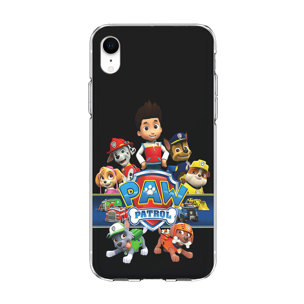 Paw Patrol Black iPhone XR Case-Phone Case-Clear Soft Case-Altracase