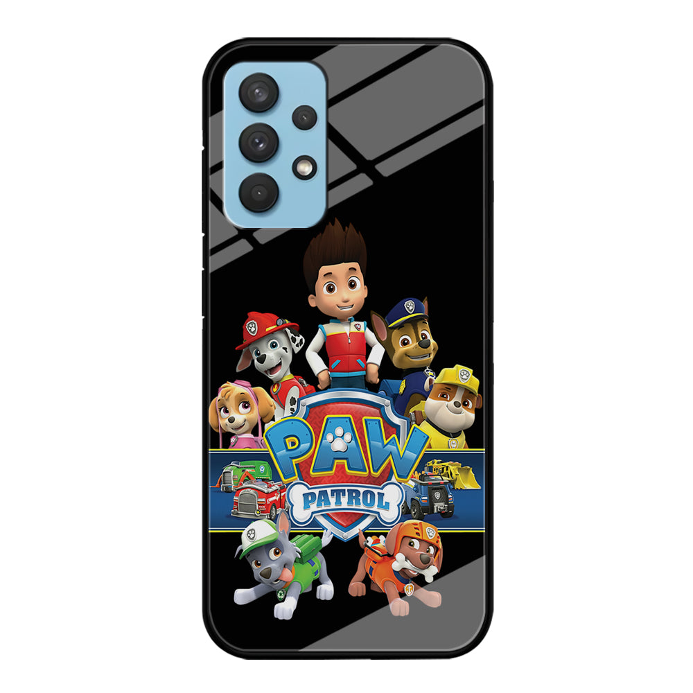 Paw Patrol Black Samsung Galaxy A32 Case-Phone Case-Tempered Glass Case-Altracase