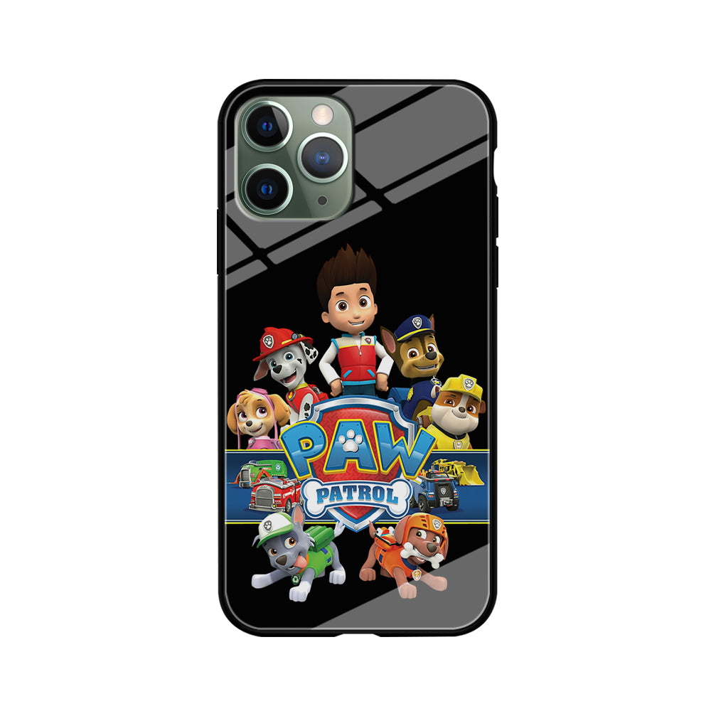Paw Patrol Black iPhone 11 Pro Max Case-Phone Case-Tempered Glass Case-Altracase