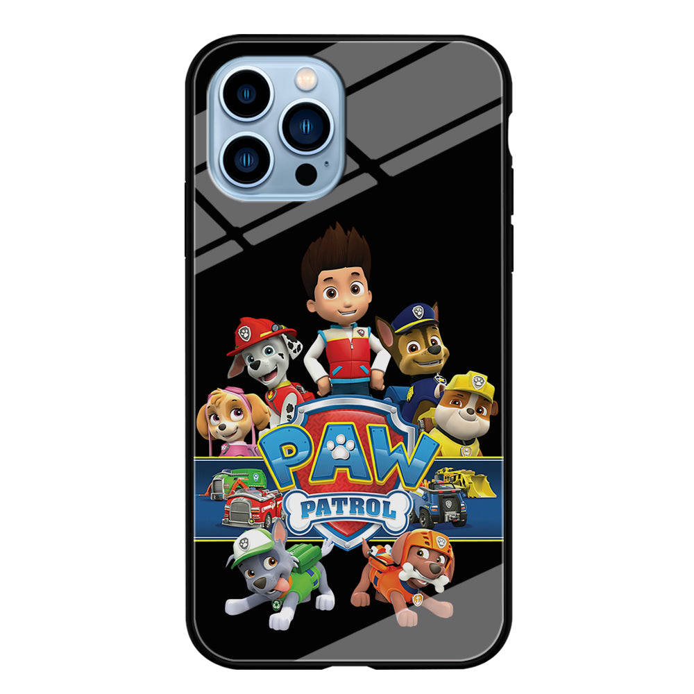 Paw Patrol Black iPhone 15 Pro Max Case-Phone Case-Tempered Glass Case-Altracase