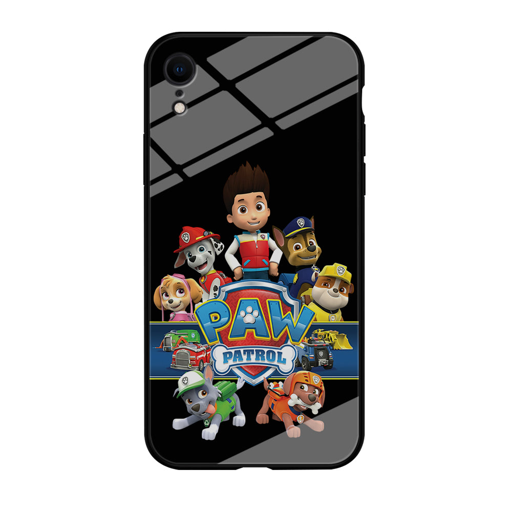 Paw Patrol Black iPhone XR Case-Phone Case-Tempered Glass Case-Altracase