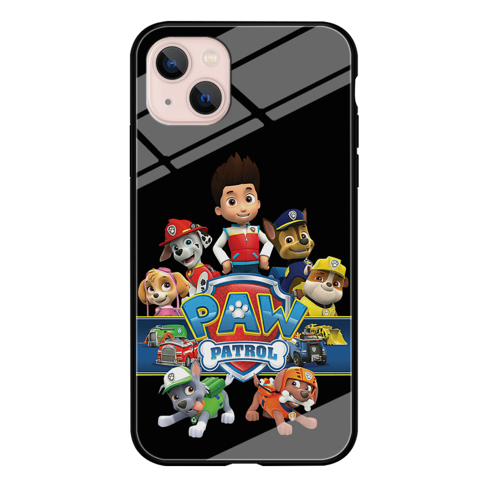 Paw Patrol Black iPhone 13 Mini Case-Phone Case-Tempered Glass Case-Altracase