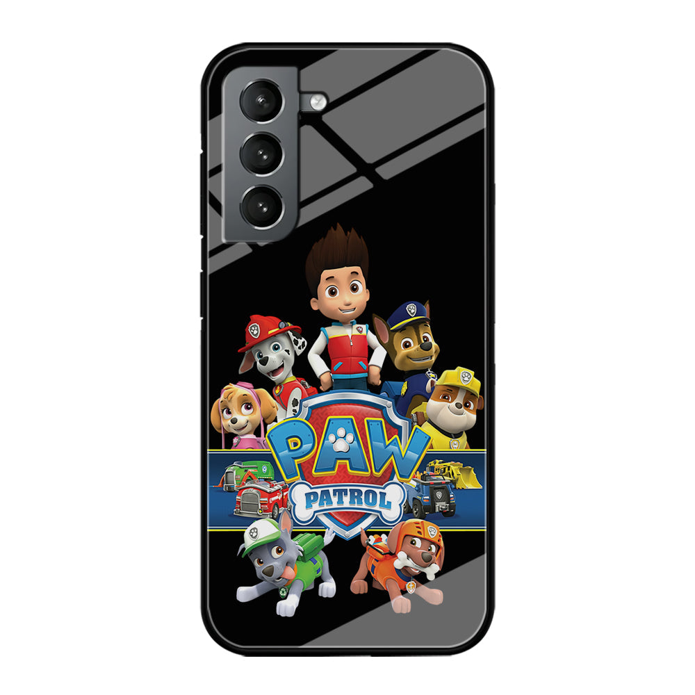 Paw Patrol Black Samsung Galaxy S23 Case-Phone Case-Tempered Glass Case-Altracase