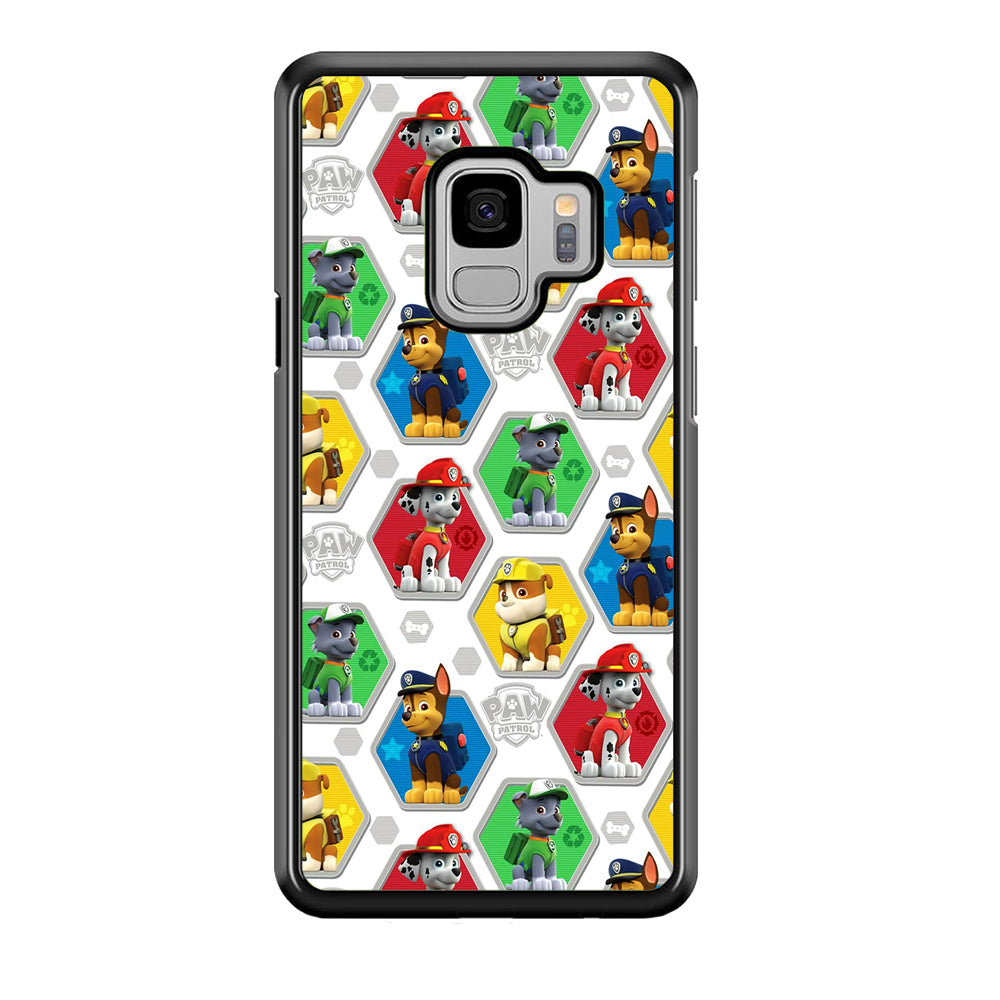 Paw Patrol Patern White Samsung Galaxy S9 Case-Phone Case-Tempered Glass Case-Altracase