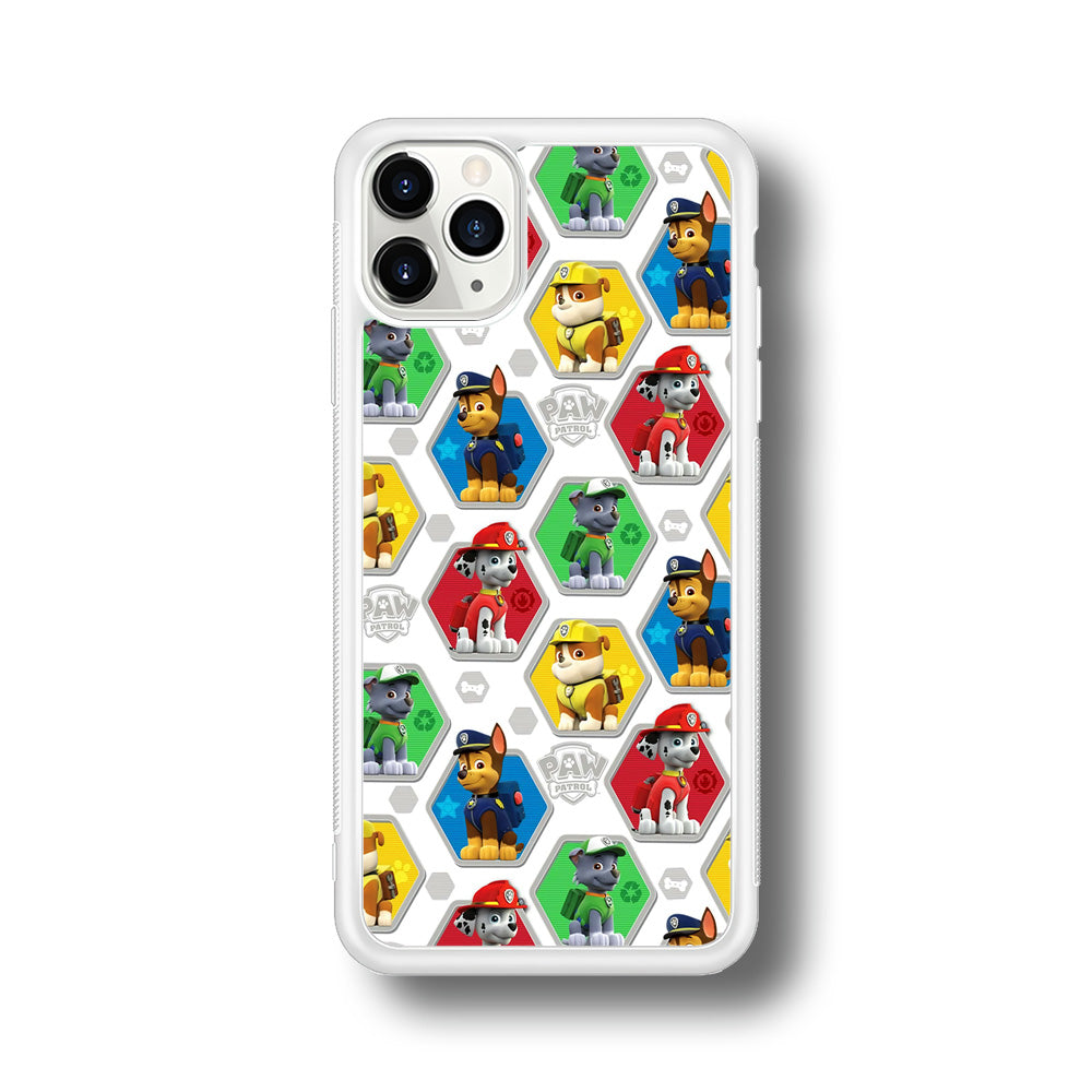 Paw Patrol Patern White iPhone 11 Pro Max Case-Phone Case-Rubber White (2D Case)-Altracase