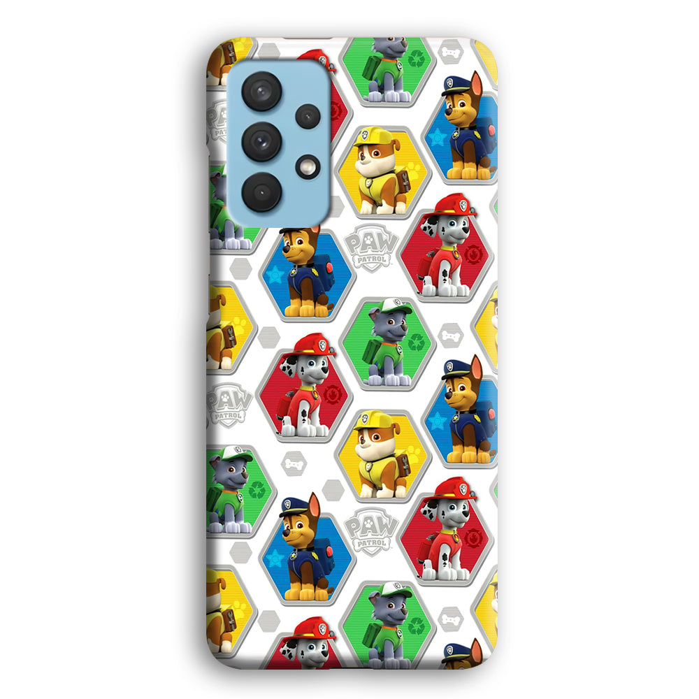 Paw Patrol Patern White Samsung Galaxy A32 Case-Phone Case-3D Case-Altracase