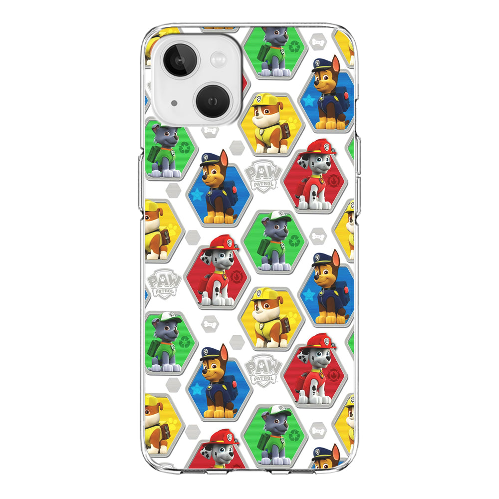 Paw Patrol Patern White iPhone 13 Mini Case-Phone Case-Clear Soft Case-Altracase