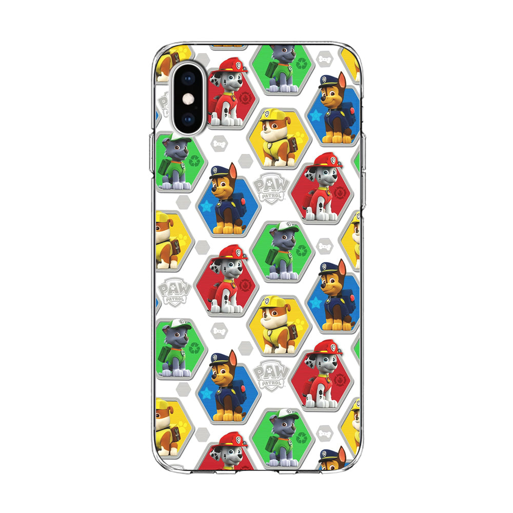 Paw Patrol Patern White iPhone Xs Case-Phone Case-Clear Soft Case-Altracase
