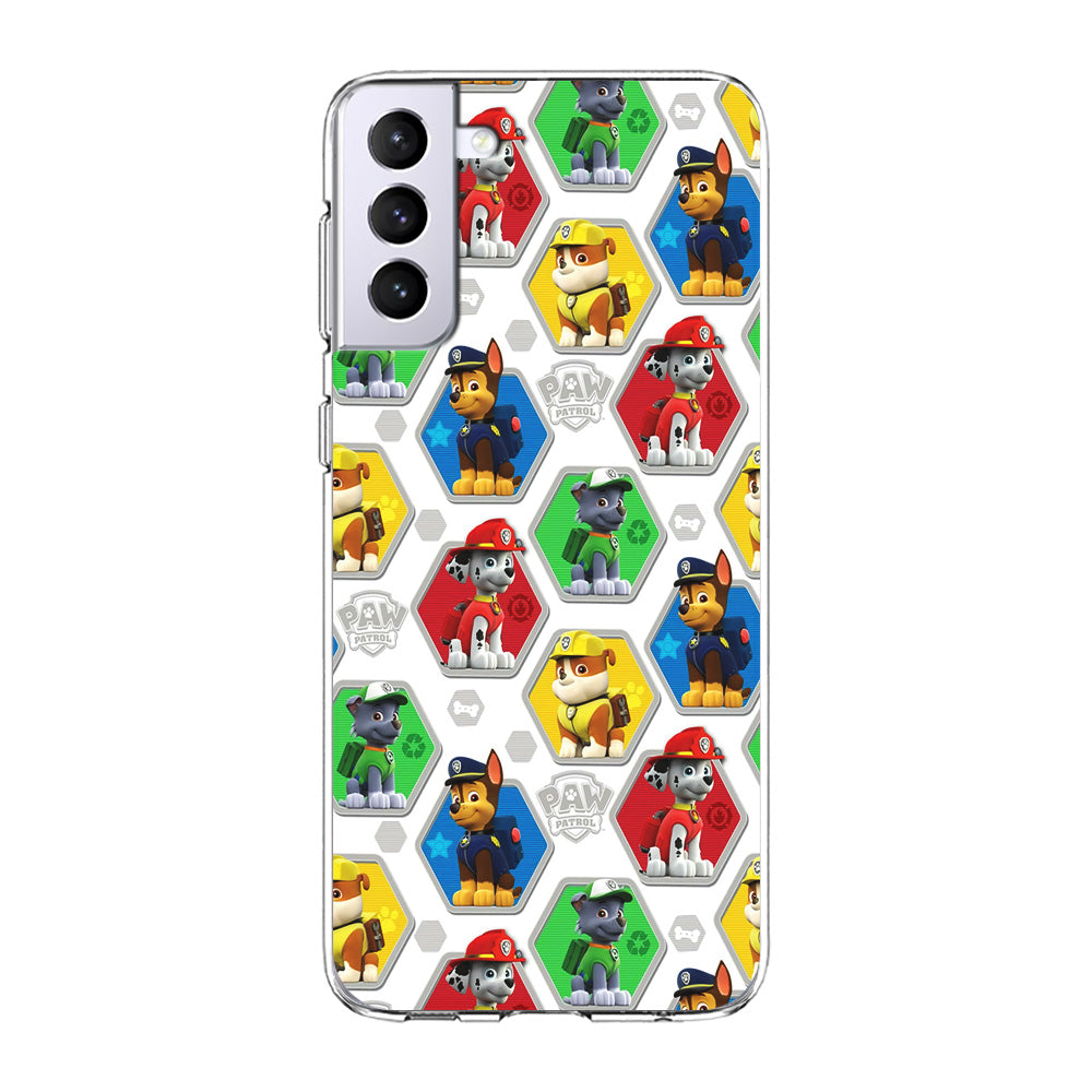 Paw Patrol Patern White Samsung Galaxy S23 Case-Phone Case-Clear Soft Case-Altracase