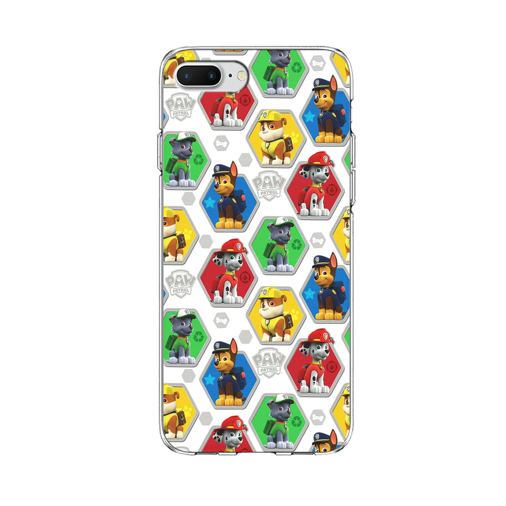 Paw Patrol Patern White iPhone 8 Plus Case-Phone Case-Clear Soft Case-Altracase