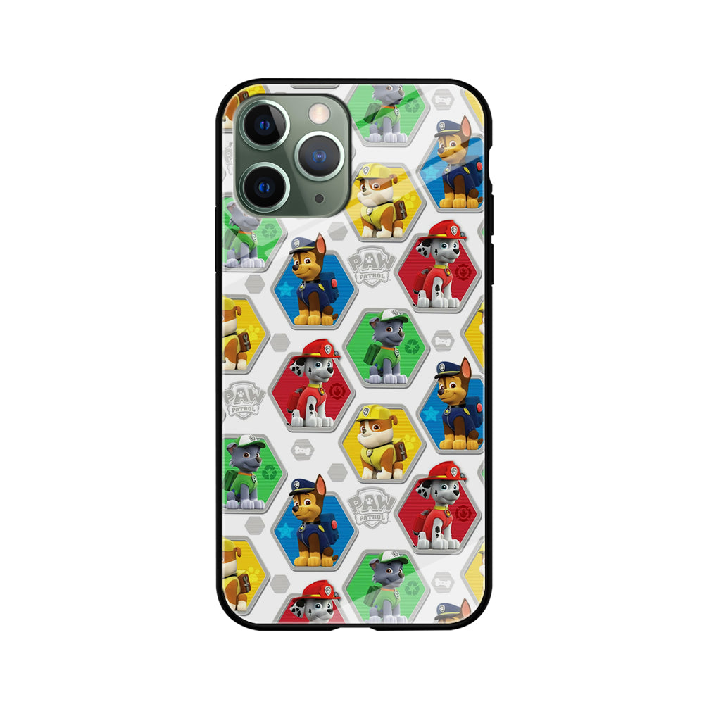 Paw Patrol Patern White iPhone 11 Pro Max Case-Phone Case-Tempered Glass Case-Altracase