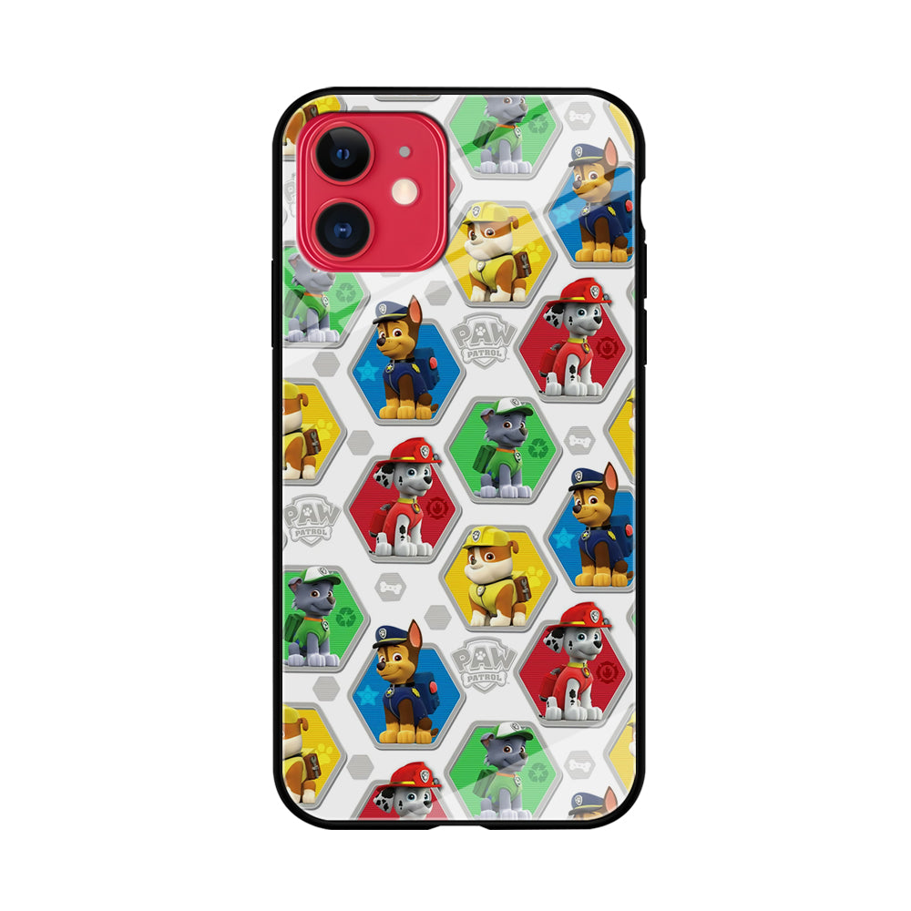 Paw Patrol Patern White iPhone 11 Case-Phone Case-Tempered Glass Case-Altracase