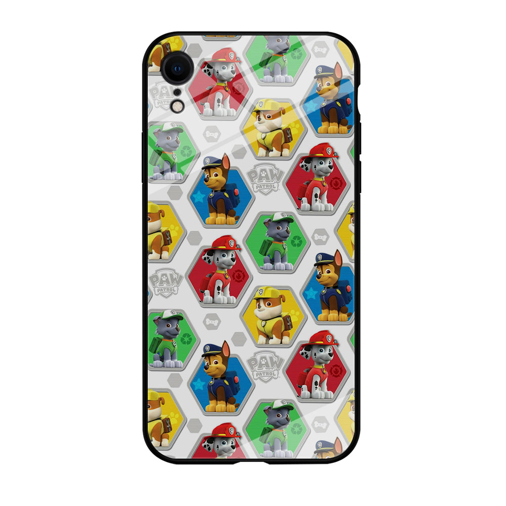 Paw Patrol Patern White iPhone XR Case-Phone Case-Tempered Glass Case-Altracase