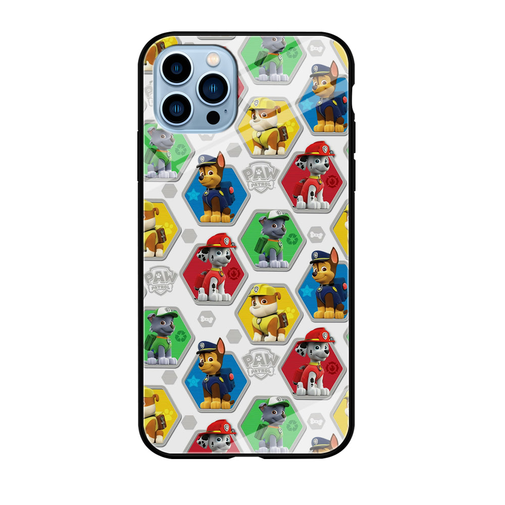 Paw Patrol Patern White iPhone 12 Pro Max Case-Phone Case-Tempered Glass Case-Altracase