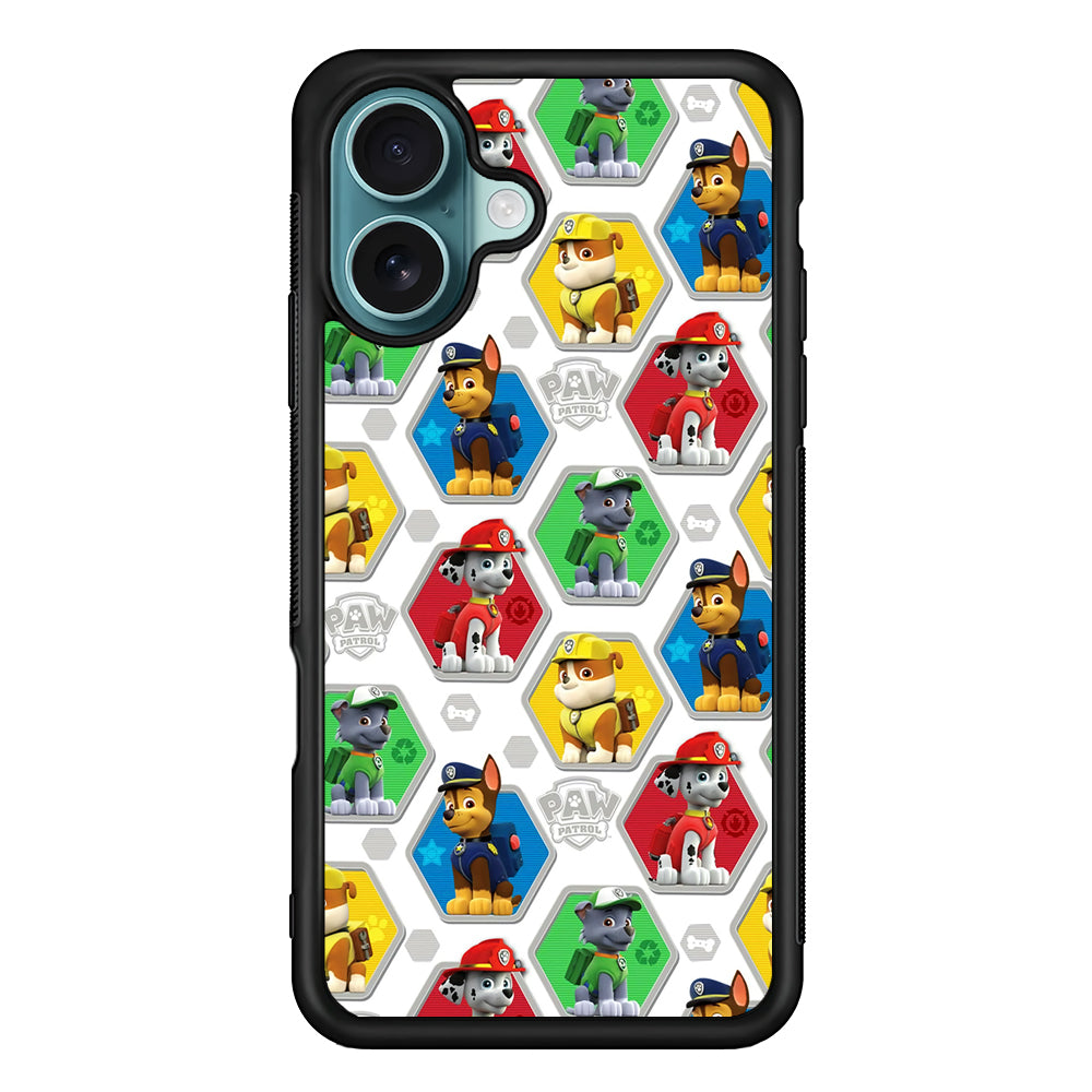 Paw Patrol Patern White iPhone 16 Plus Case - Altracase