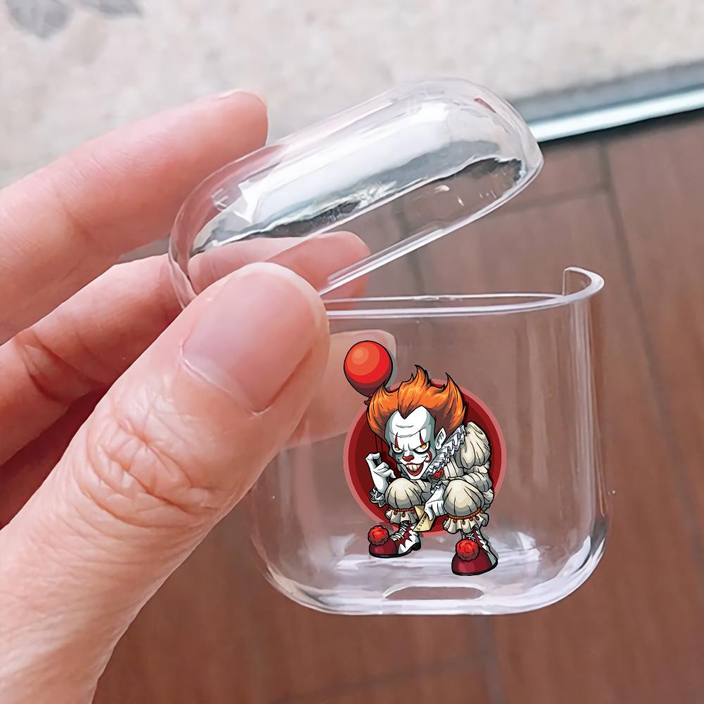 Pennywise The Clown Hard Plastic Protective Clear Case Cover For Apple Airpods-AirPod Case-Altracase