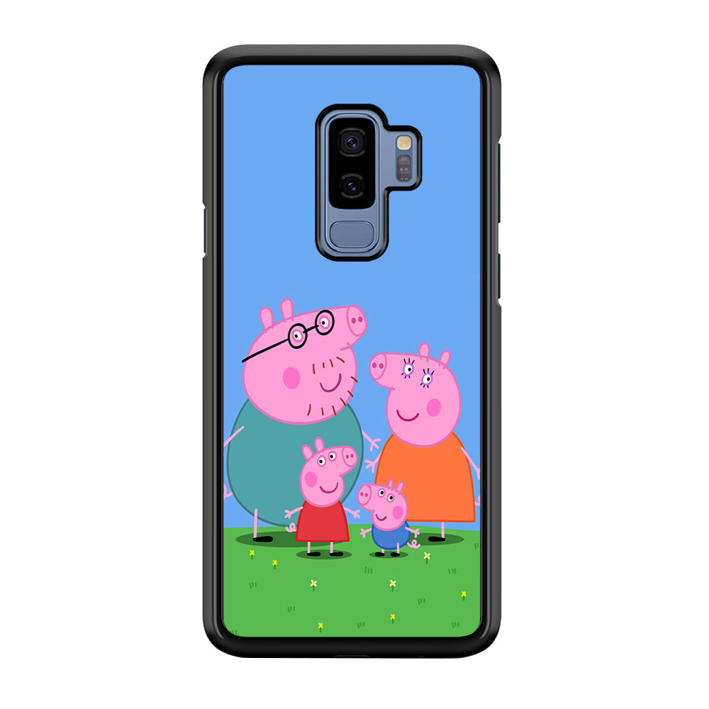 Peppa Pig Family Cartoon Samsung Galaxy S9 Plus Case-Phone Case-Rubber Black (2D Case)-Altracase
