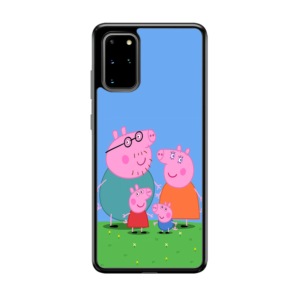 Peppa Pig Family Cartoon Samsung Galaxy S20 Plus Case-Phone Case-Rubber Black (2D Case)-Altracase