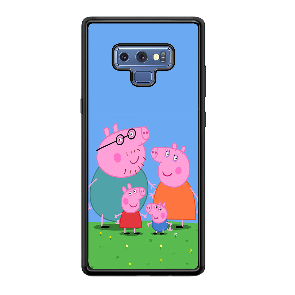 Peppa Pig Family Cartoon Samsung Galaxy Note 9 Case-Phone Case-Tempered Glass Case-Altracase
