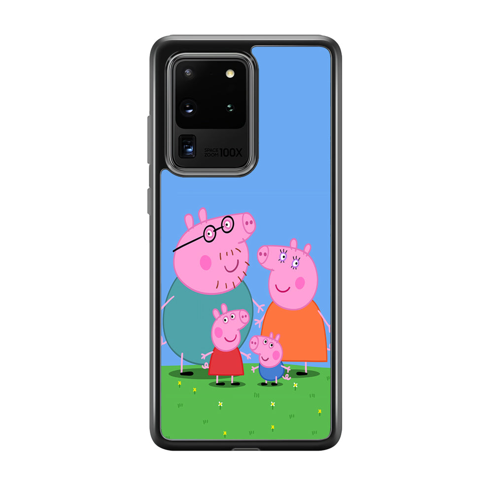 Peppa Pig Family Cartoon Samsung Galaxy S20 Ultra Case-Phone Case-Tempered Glass Case-Altracase