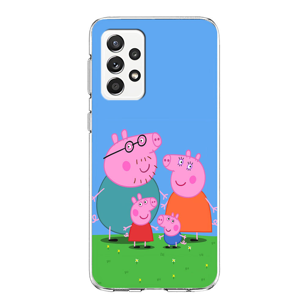 Peppa Pig Family Cartoon Samsung Galaxy A72 Case-Phone Case-Clear Soft Case-Altracase