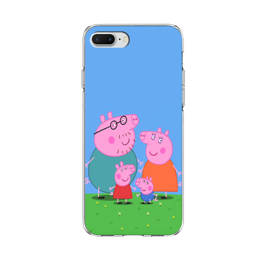 Peppa Pig Family Cartoon iPhone 8 Plus Case-Phone Case-Clear Soft Case-Altracase