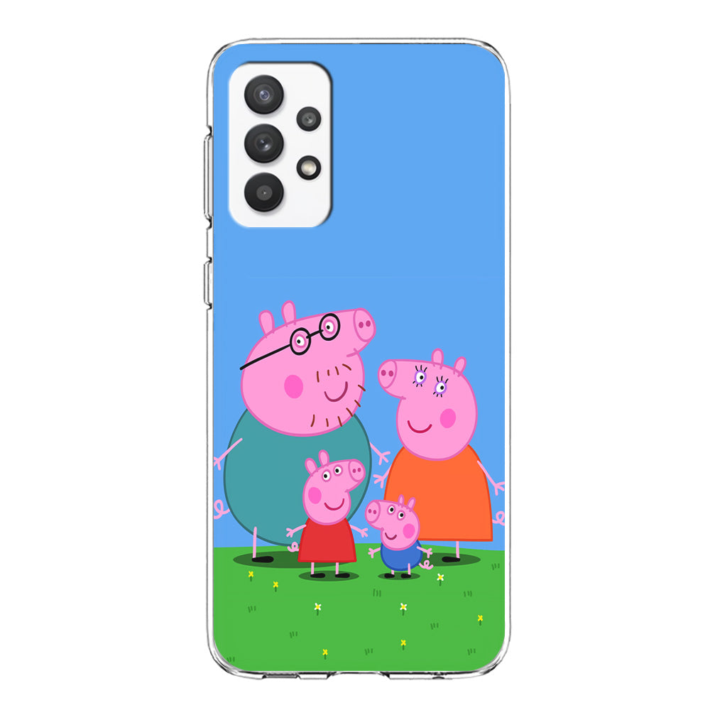 Peppa Pig Family Cartoon Samsung Galaxy A32 Case-Phone Case-Clear Soft Case-Altracase