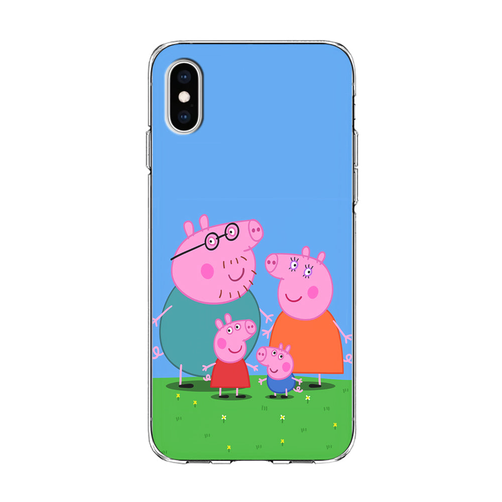 Peppa Pig Family Cartoon iPhone Xs Case-Phone Case-Clear Soft Case-Altracase