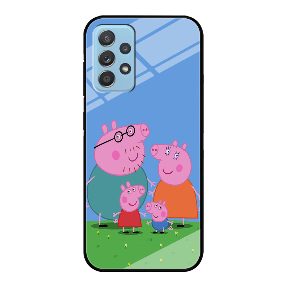 Peppa Pig Family Cartoon Samsung Galaxy A72 Case-Phone Case-Tempered Glass Case-Altracase