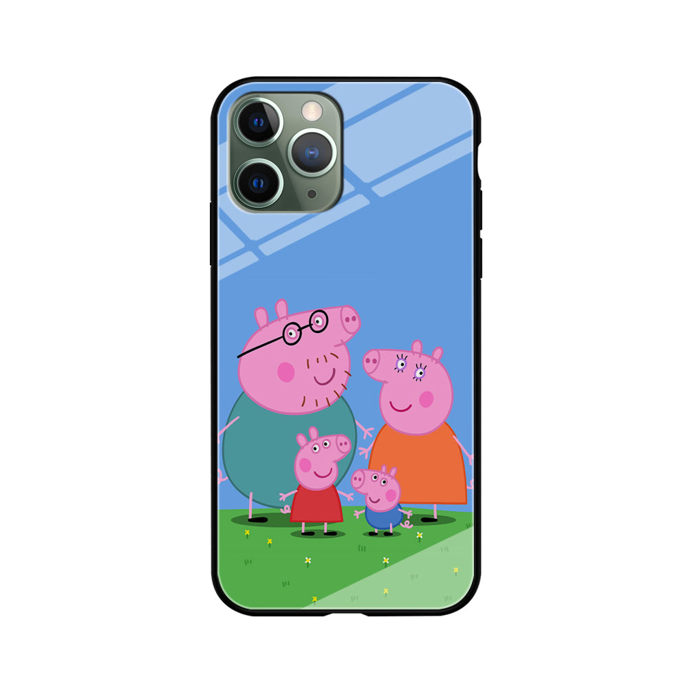 Peppa Pig Family Cartoon iPhone 11 Pro Max Case-Phone Case-Tempered Glass Case-Altracase
