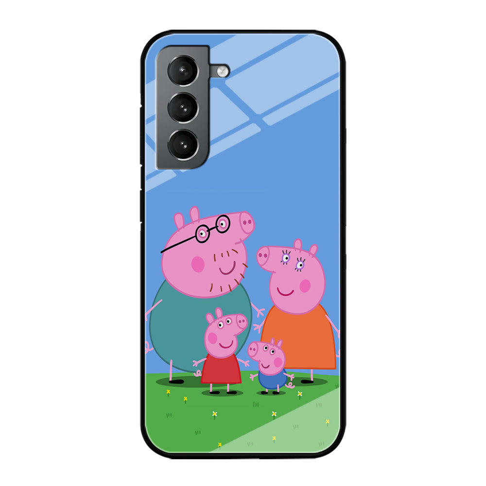 Peppa Pig Family Cartoon Samsung Galaxy S24 Plus Case-Phone Case-Tempered Glass Case-Altracase