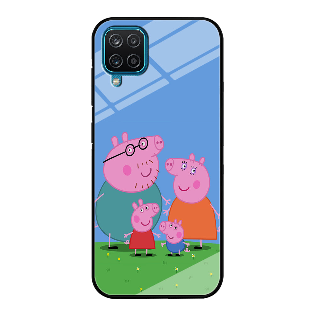 Peppa Pig Family Cartoon Samsung Galaxy A12 Case-Phone Case-Tempered Glass Case-Altracase