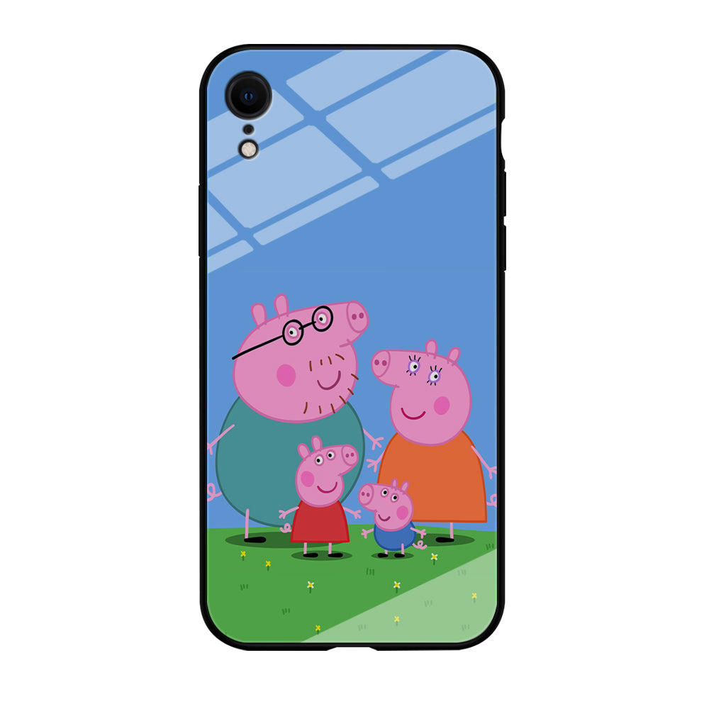 Peppa Pig Family Cartoon iPhone XR Case-Phone Case-Tempered Glass Case-Altracase
