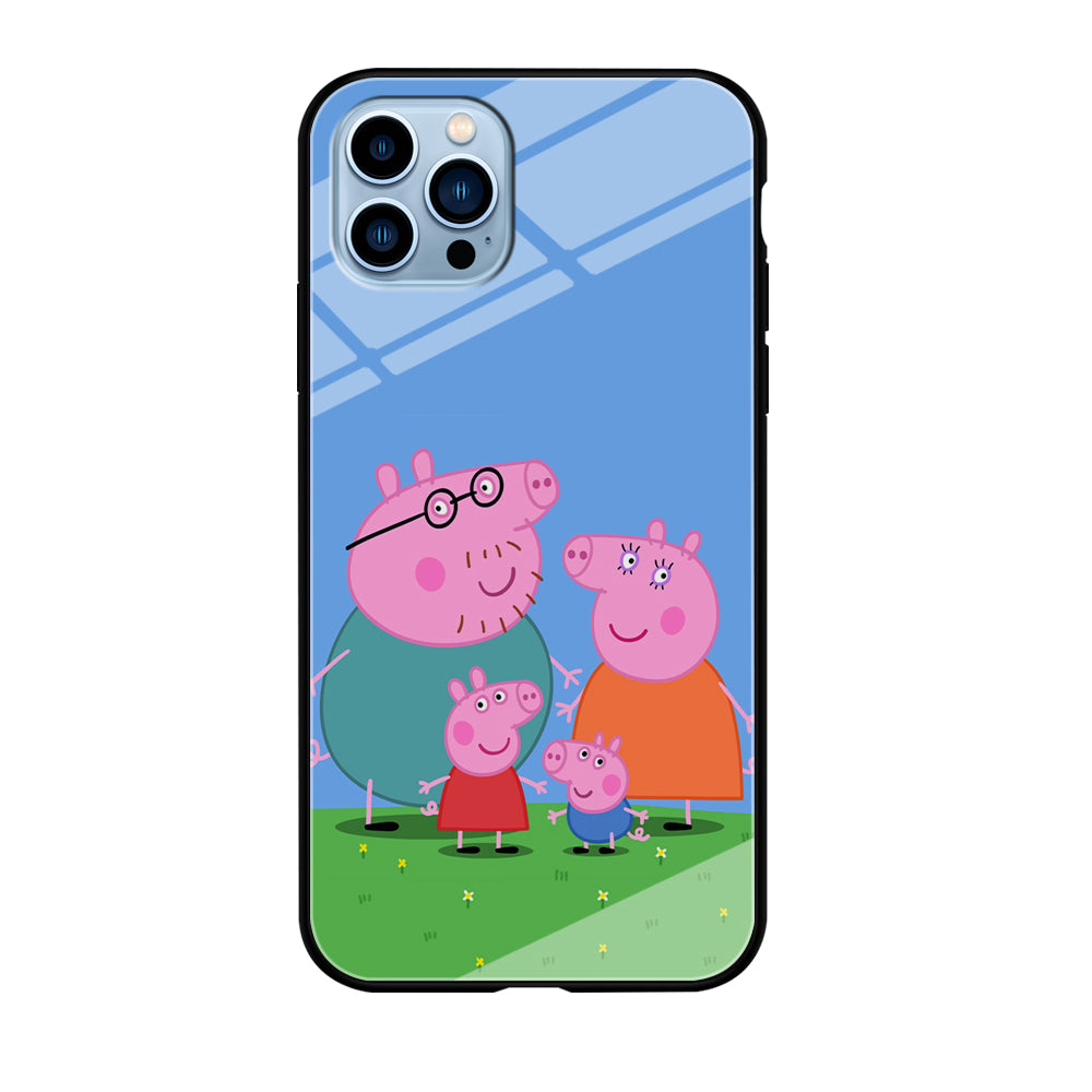 Peppa Pig Family Cartoon iPhone 12 Pro Max Case-Phone Case-Tempered Glass Case-Altracase