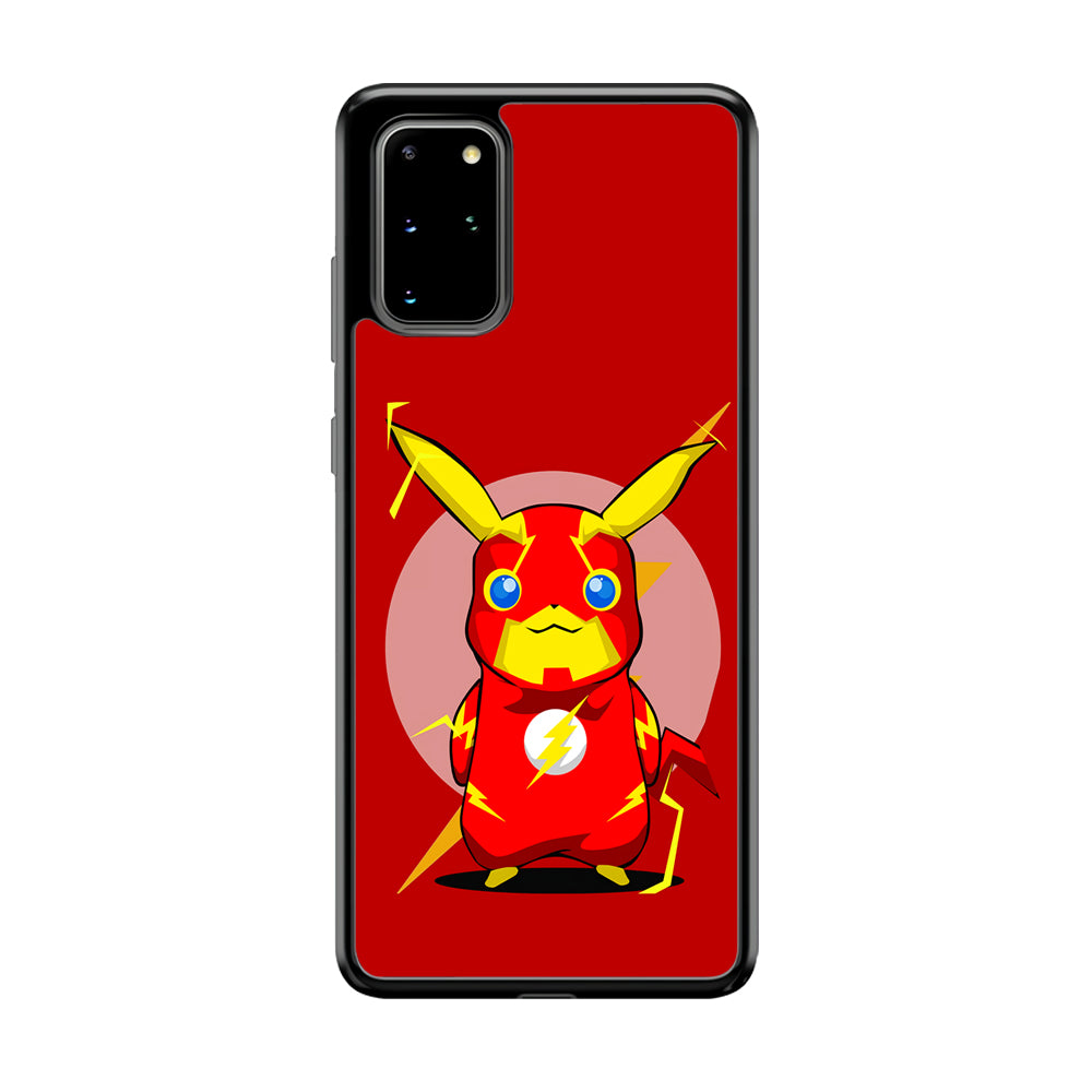 Pikachu in The Flash's Costume Samsung Galaxy S20 Plus Case-Phone Case-Rubber Black (2D Case)-Altracase