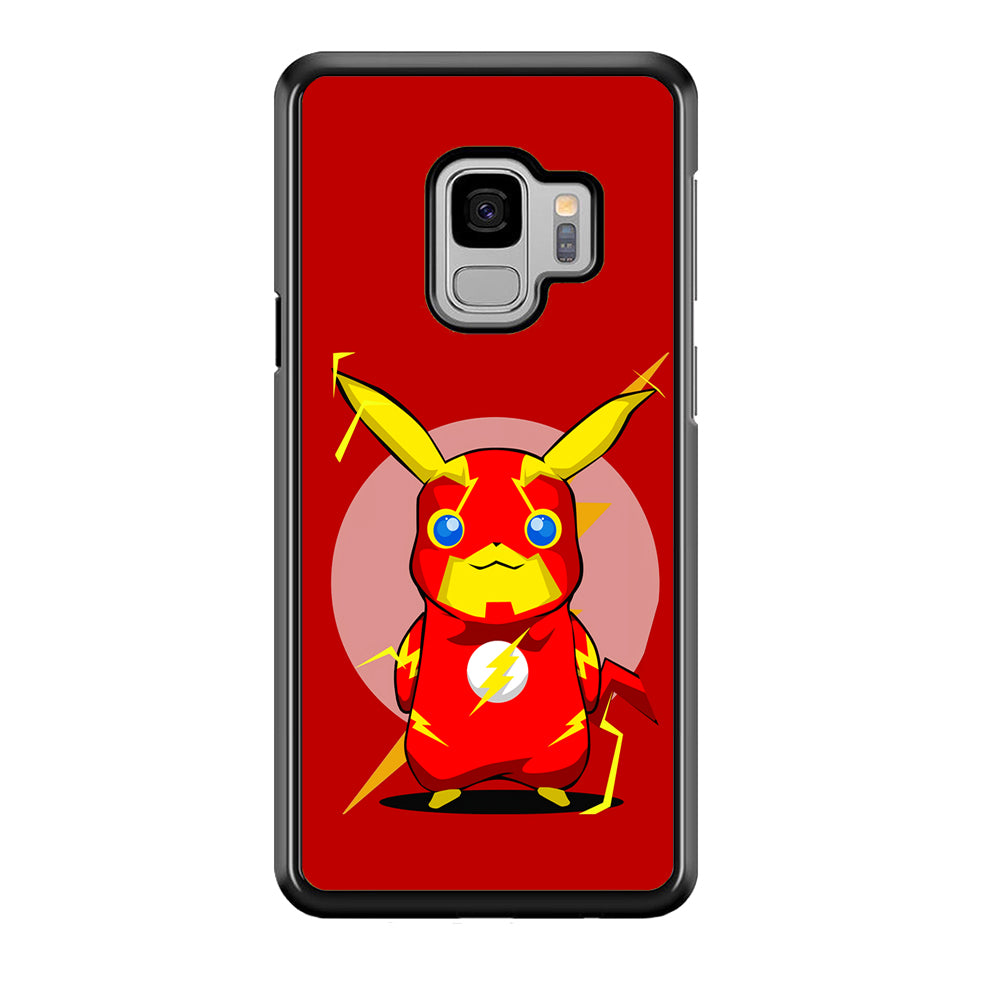 Pikachu in The Flash's Costume Samsung Galaxy S9 Case-Phone Case-Rubber Black (2D Case)-Altracase