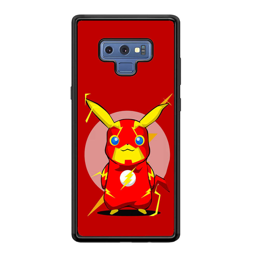 Pikachu in The Flash's Costume Samsung Galaxy Note 9 Case-Phone Case-Rubber Black (2D Case)-Altracase