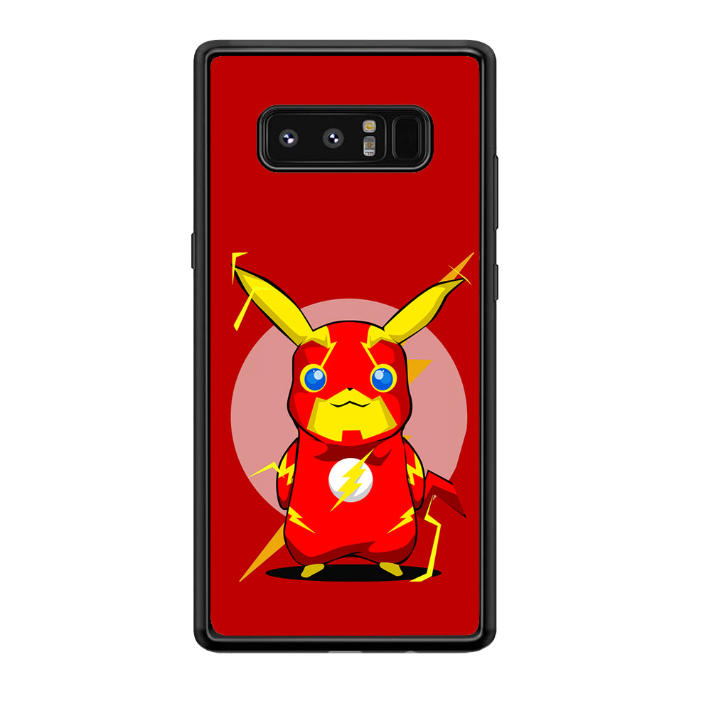 Pikachu in The Flash's Costume Samsung Galaxy Note 8 Case-Phone Case-Rubber Black (2D Case)-Altracase