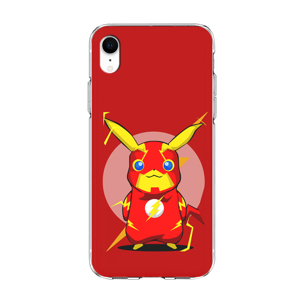 Pikachu in The Flash's Costume iPhone XR Case-Phone Case-Clear Soft Case-Altracase