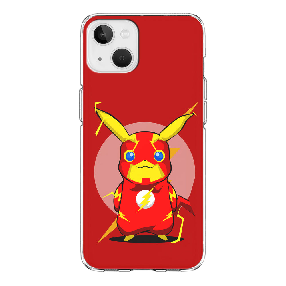 Pikachu in The Flash's Costume iPhone 13 Mini Case-Phone Case-Clear Soft Case-Altracase